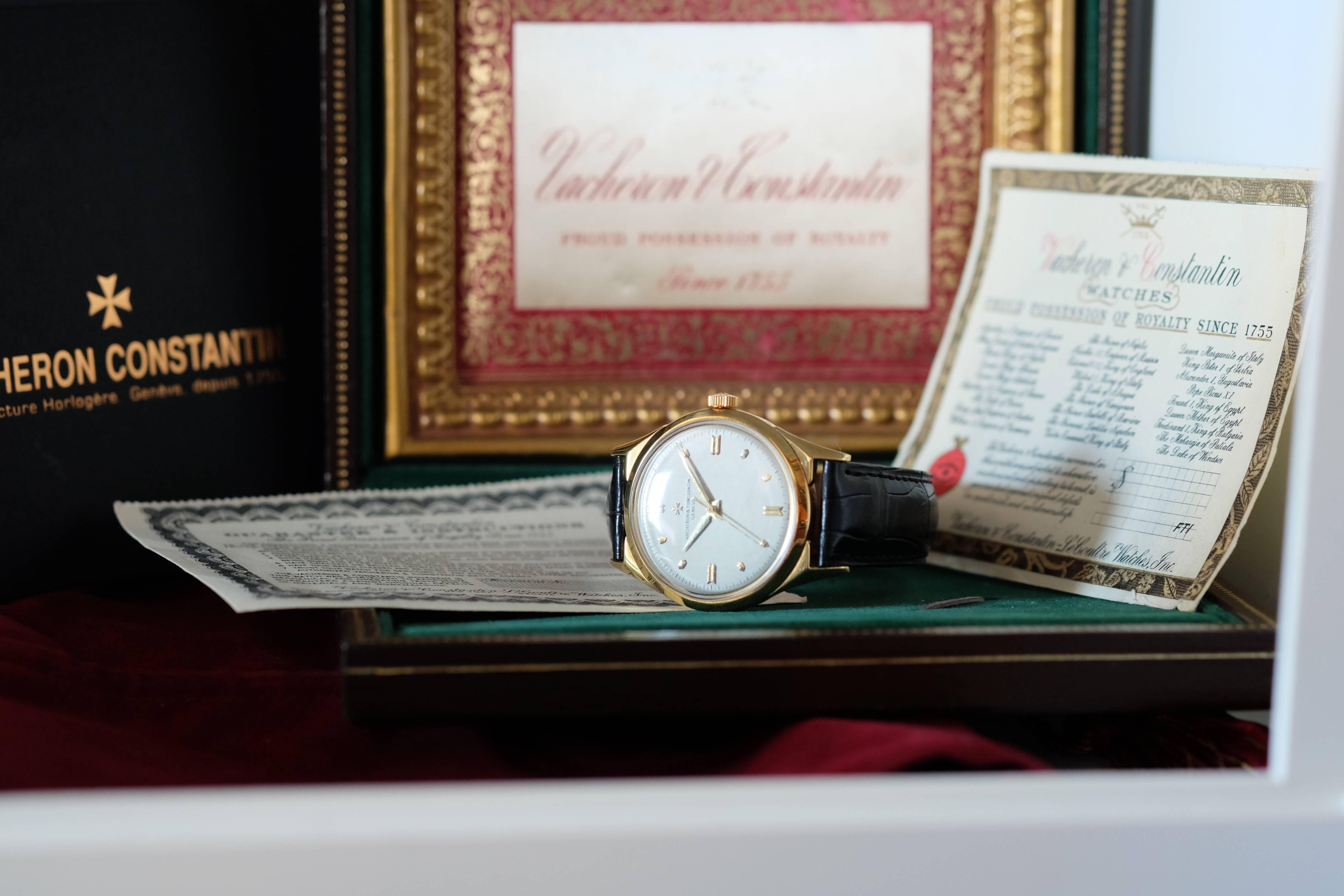 Women's Vacheron Constantin gold Chronometre Royal extreme precision watch Circa 1955