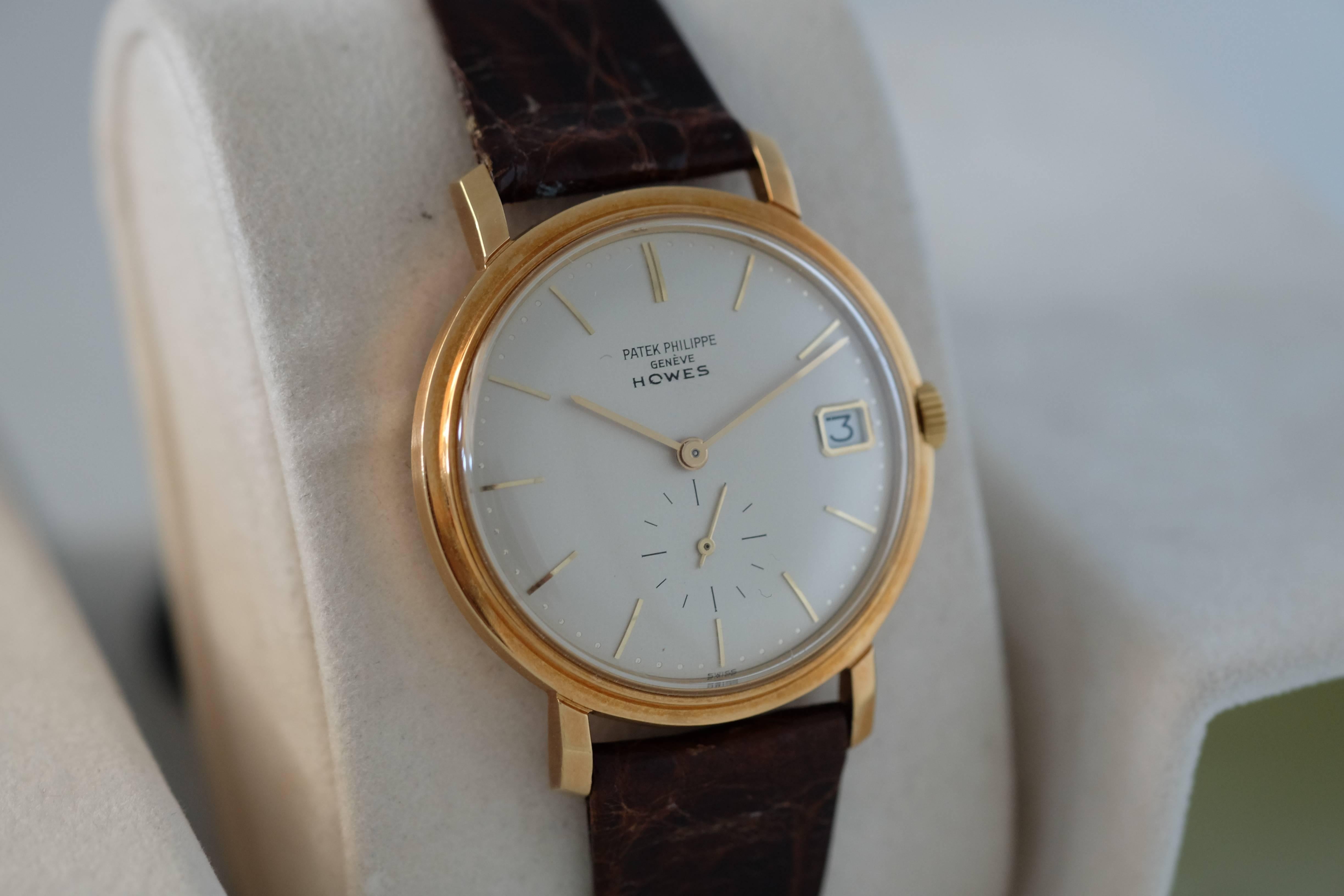 Patek Philippe for Howes Yellow Gold  Ref. 3445 Circa 1972 In Excellent Condition In New York, NY