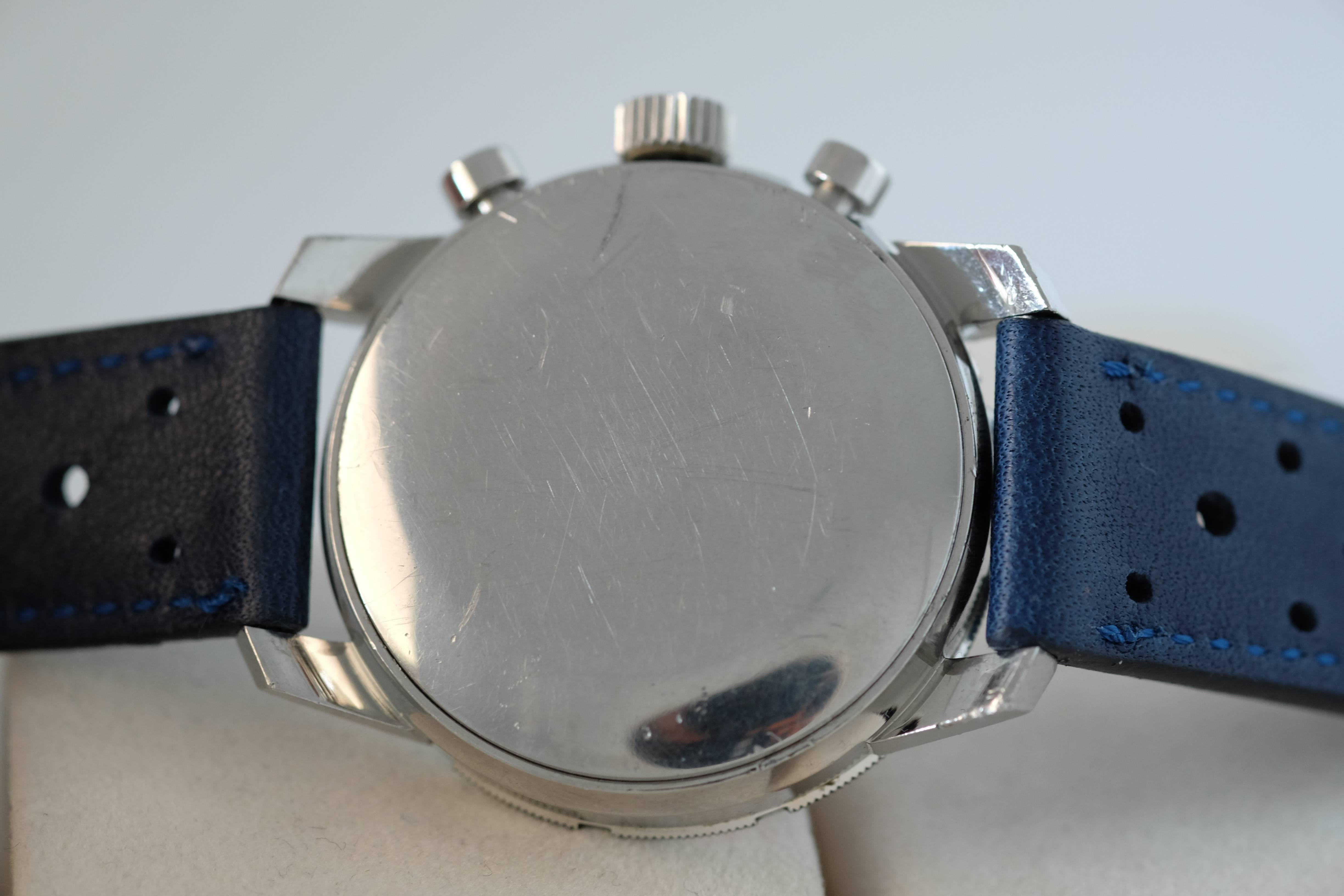 Zodiac-Heuer GMT Chronograph Wristwatch Circa 1970 2