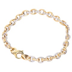 Bracciale vintage con diamanti in oro bicolore 18ct A Link