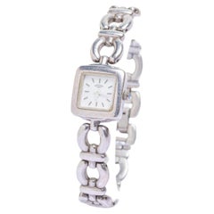 Orologio da polso vintage da donna con bracciale rotante in argento sterling