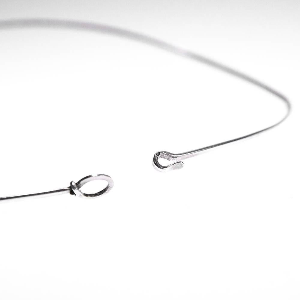 1960 Vivianna Torun sterling silver pebble choker necklace and pendant 2