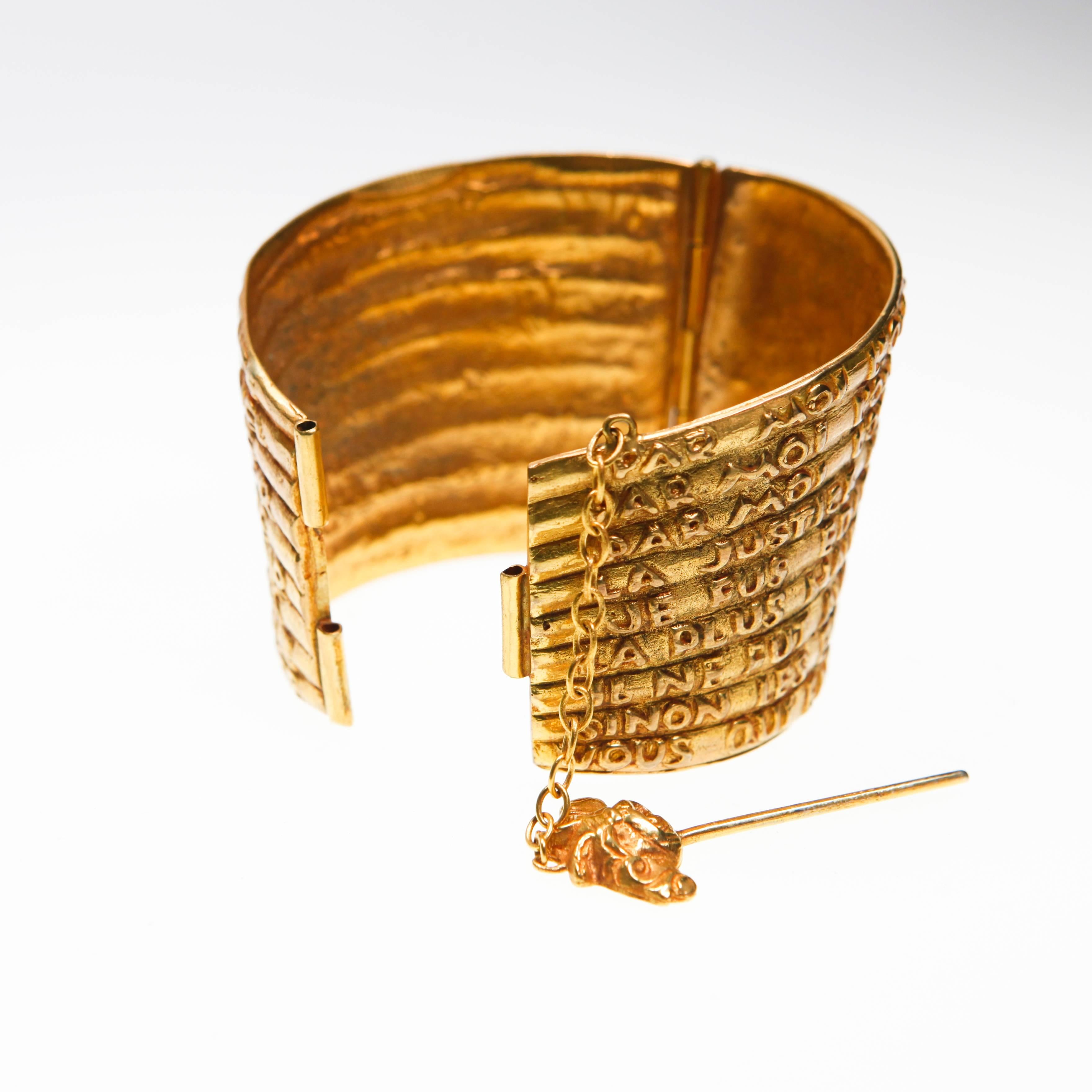 line vautrin Dante gilded bronze bracelet 1