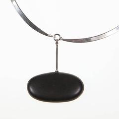 1960s Vivianna Torun neckring with pebble