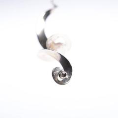 1990s Vivianna Torun Workshop Huge Sculptural Silver Wave Brooch