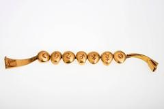 Line Vautrin Rare Planets Gilded Gold Bronze Bracelet