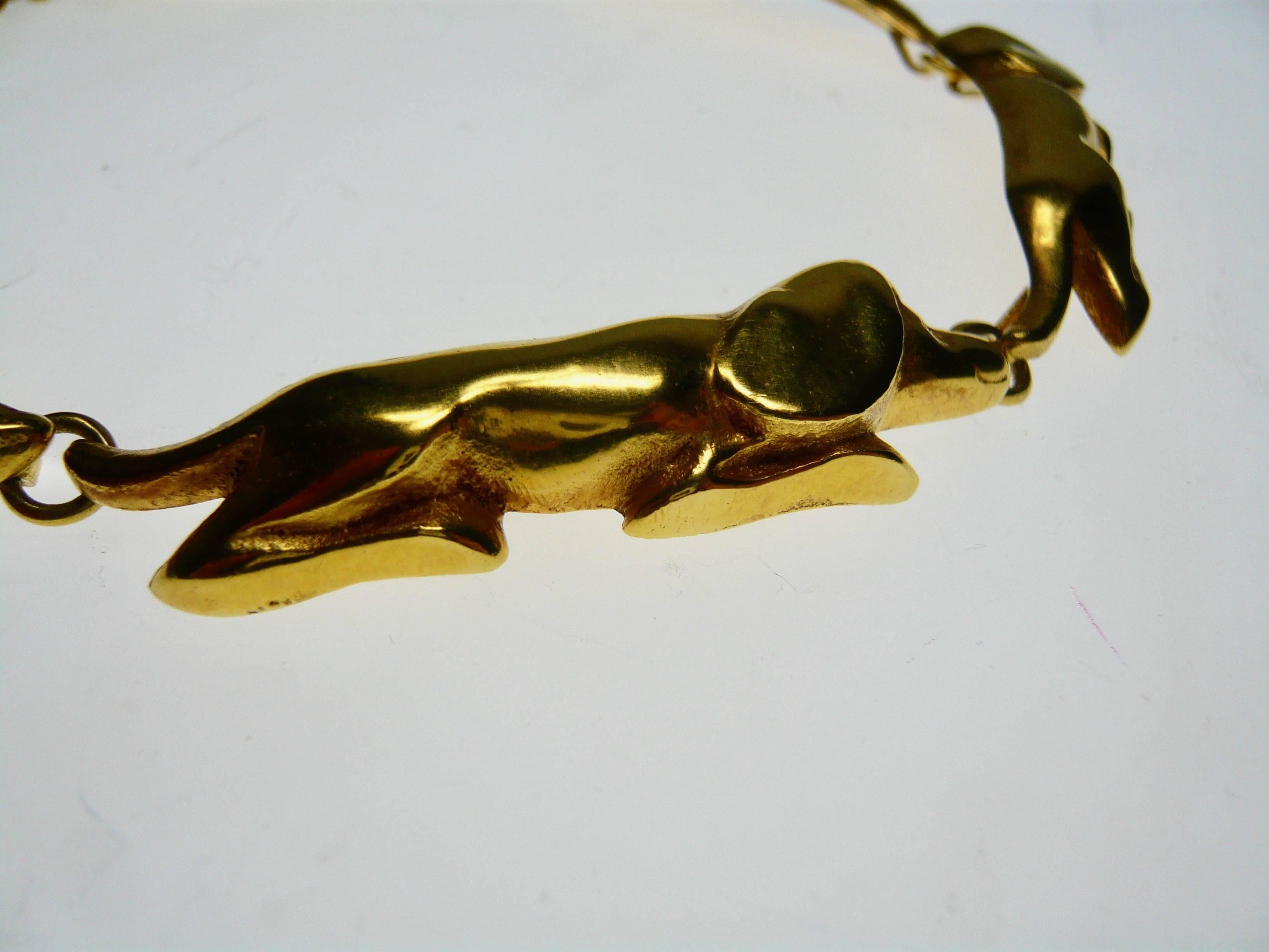 Dog Collar Bronze Necklace by Line Vautrin, 1955 In Good Condition In Brussels, BE