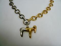Line Vautrin''s Bronze-Halskette Le Belier, 1950