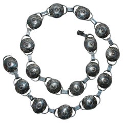 Cinturón vintage Navajo de plata de los nativos americanos