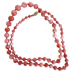 Round Graduated Coral Necklace
