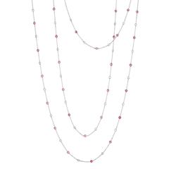 Diamond and Pink Tourmaline "Lucky Necklace"