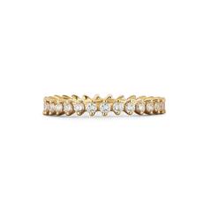 Diamond Three Color Gold Eternity Stacking Ring Set