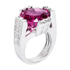 Hot Pink Rubellite Tourmaline Skyscraper Ring