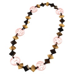 Hermès Buffalo Horn & Lacquer Long Collar Necklace