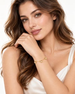 Tiffany & Co. Bracciale Elsa Peretti con cuore in oro giallo 18 carati e diamanti