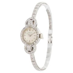Vinage Antique Gübelin 14k White Gold Classic Diamond Cocktail Watch