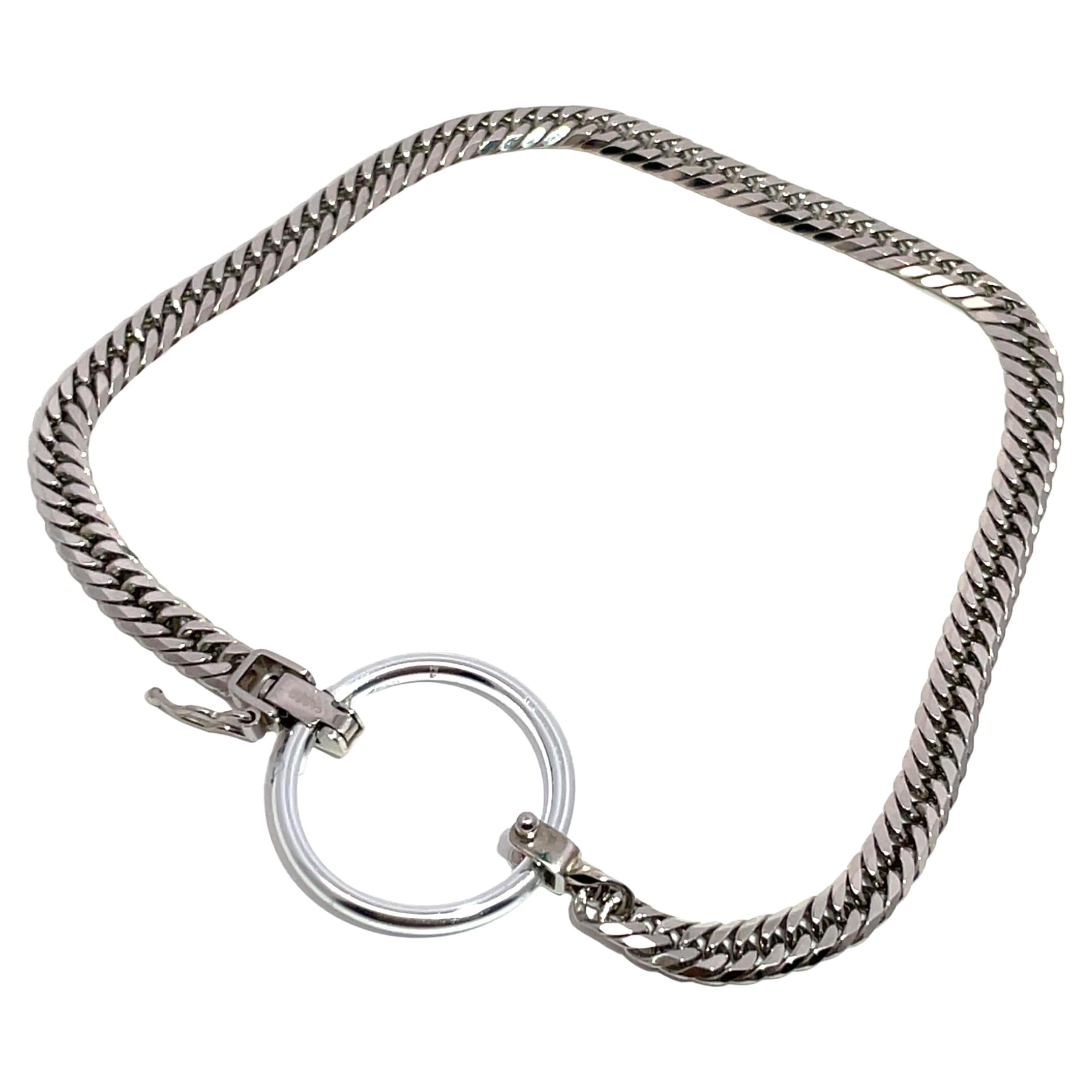 Pulsera de eslabones cubanos O Ring de platino en venta