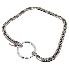 Used Platinum O Ring Cuban Link Bracelet