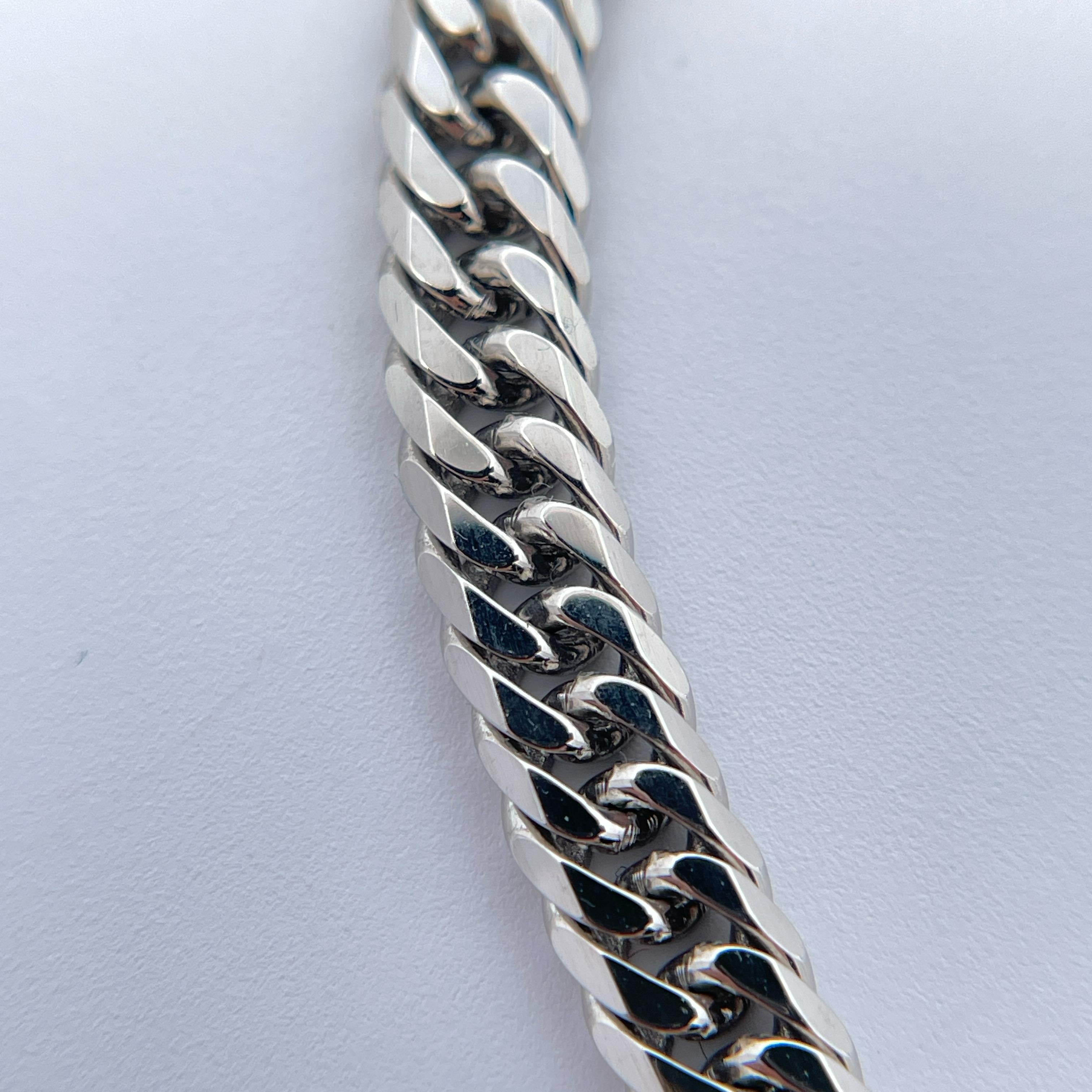 Pulsera de eslabones cubanos O Ring de platino en Excelente estado para la venta en New York, NY