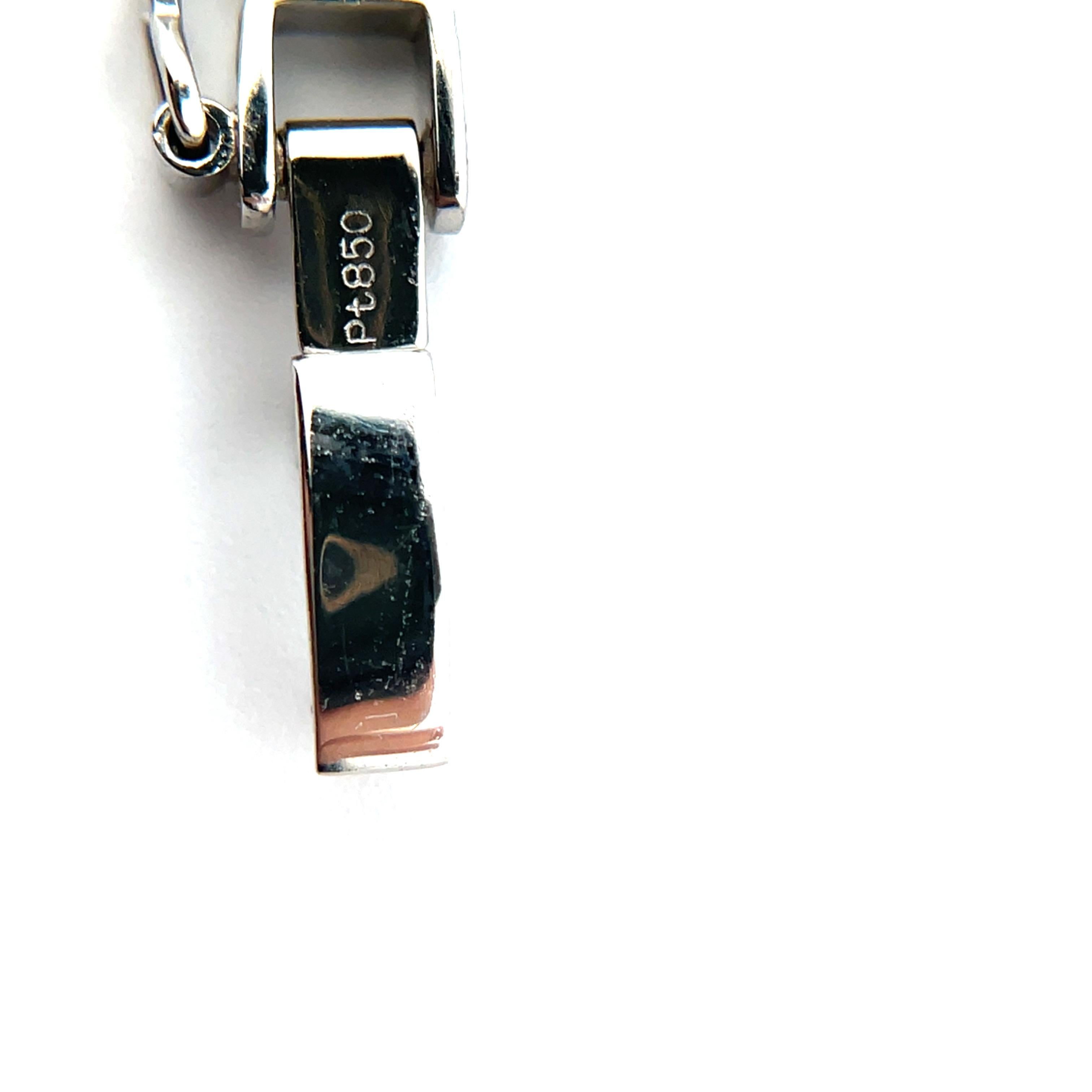 Pulsera de eslabones cubanos O Ring de platino en venta 2