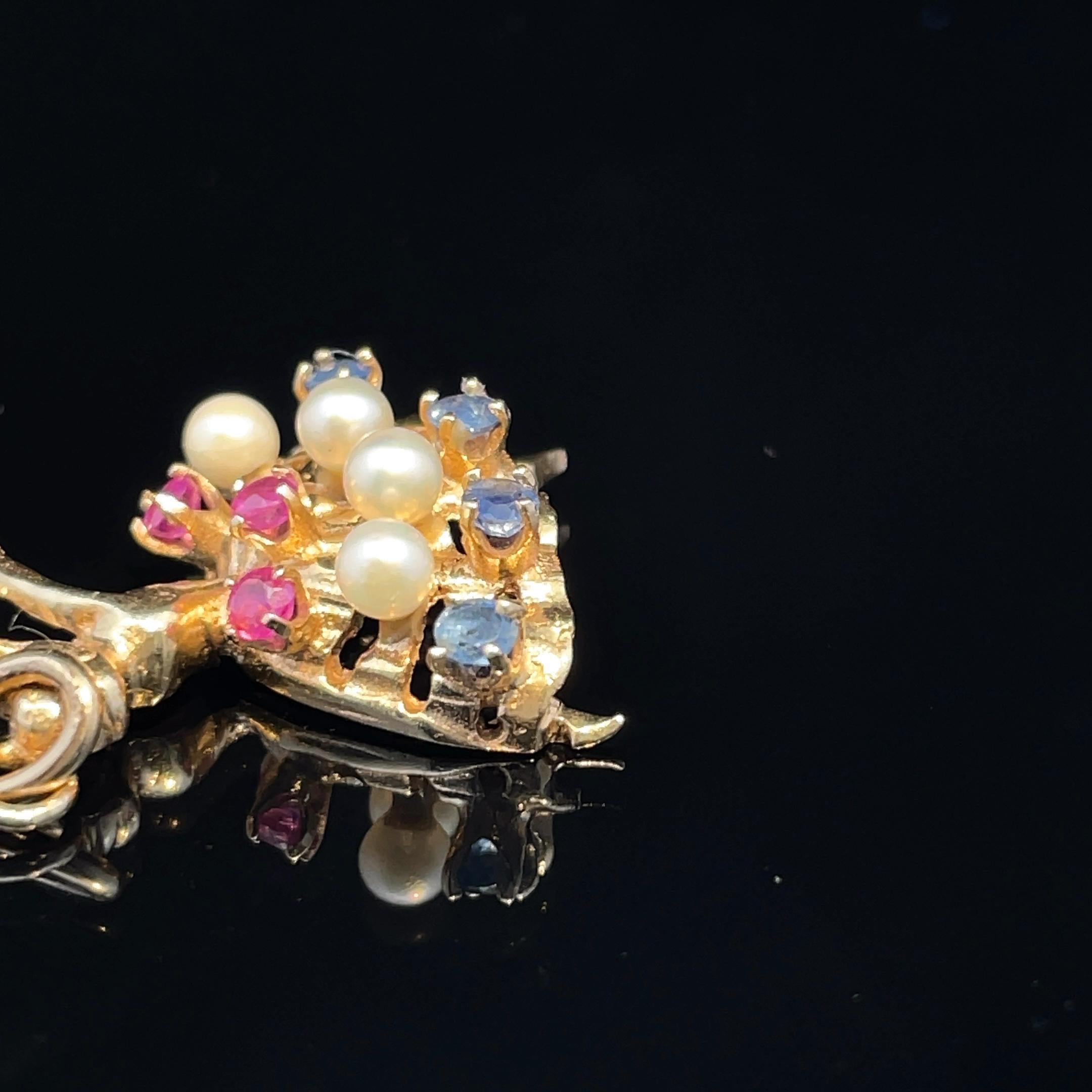 da uomo o donna Multigemma in oro massiccio  Ciondolo Charm Ballerina in vendita