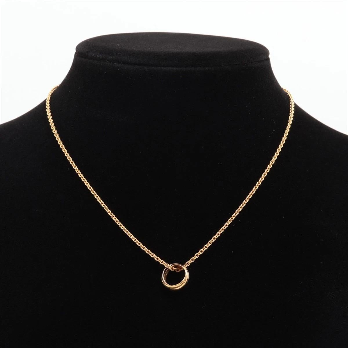 Collana con ciondolo Trinity Ring multicolore in oro 18k di Cartier in vendita 7
