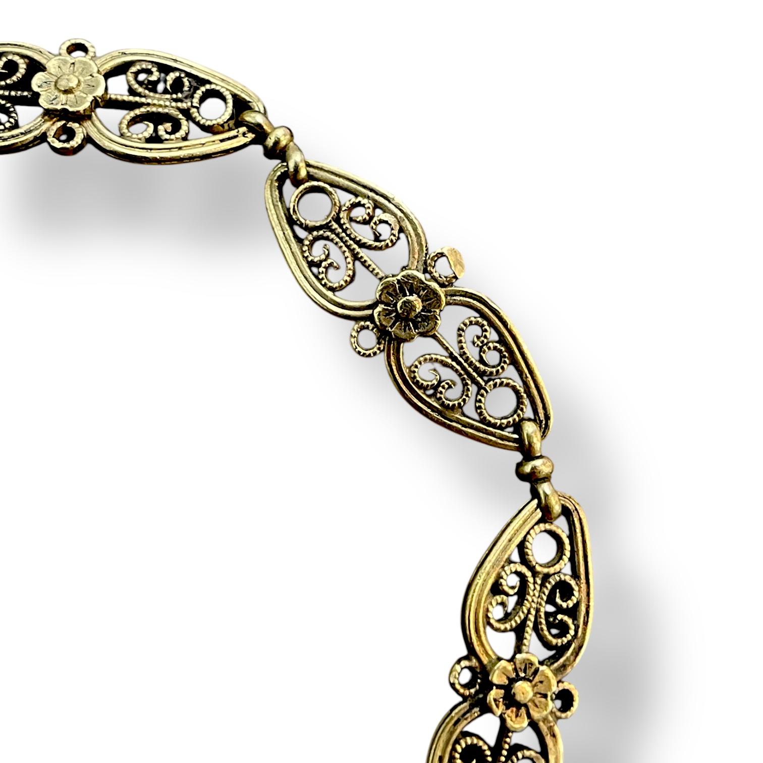 Bracelet en or jaune 18k Antique French Bon état - En vente à New York, NY