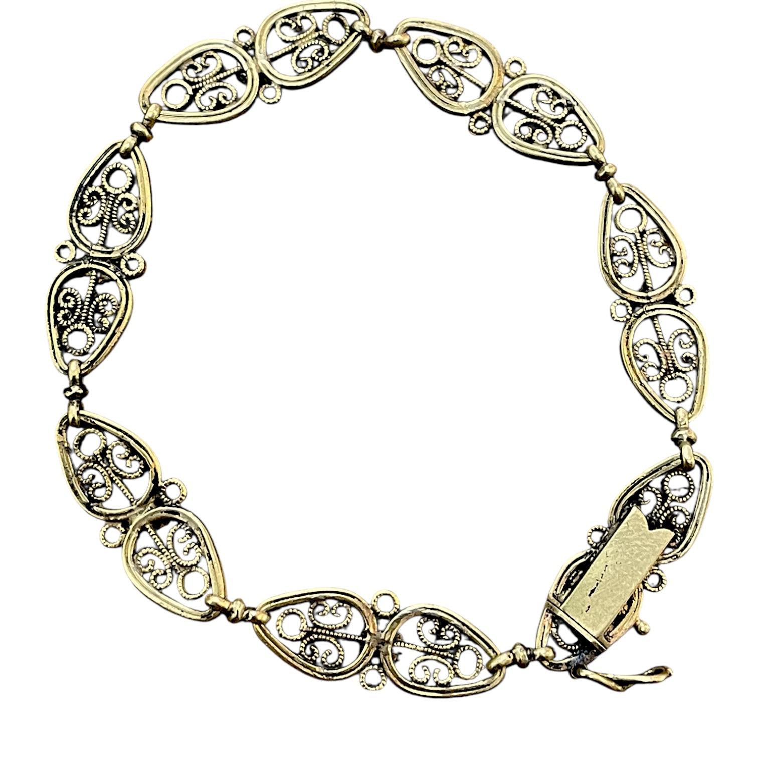 Bracelet en or jaune 18k Antique French Unisexe en vente