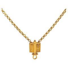 Vintage 10K Yellow Gold Pi Lambda Theta Honor Society Book Pendant Necklace