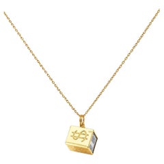 Vintage 14K Yellow Gold "Mad Money" Dollar Bill Necklace