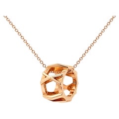 Tiffany & Co. Atlas X Open Pendant Necklace 18K Rose Gold