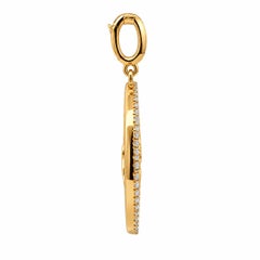 14K Yellow Gold Pisces Zodiac Sign Diamond Studded Pendant