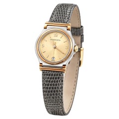 Vintage Tiffany & Co. Stainless Steel Quartz Watch Champagne Dial