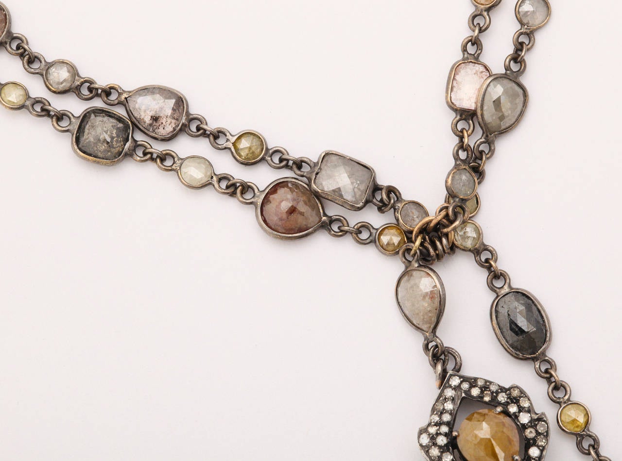 Women's Diamond Birdcage Necklace For Sale