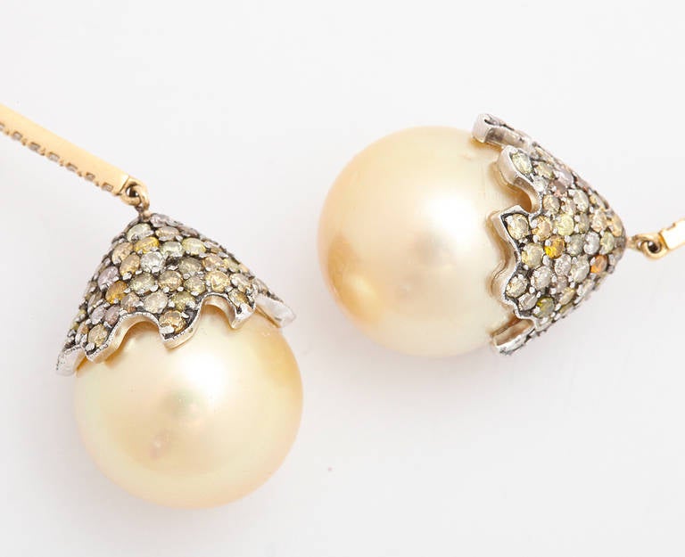 Women's Golden Pearl Starfish Lollipop Earrings