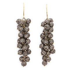Diamond Berry Ball Earrings