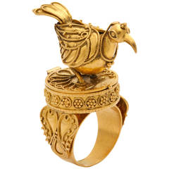 Gold Seduction Bird Ring