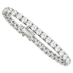 10.25 Carats Natural Diamond in 14K White Gold Tennis Bracelet