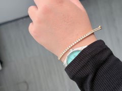 3.62 Carat Natural Diamonds in 14K YG Tennis Bracelet