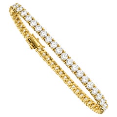 3.62 Carat Natural Diamonds in 14K YG Tennis Bracelet