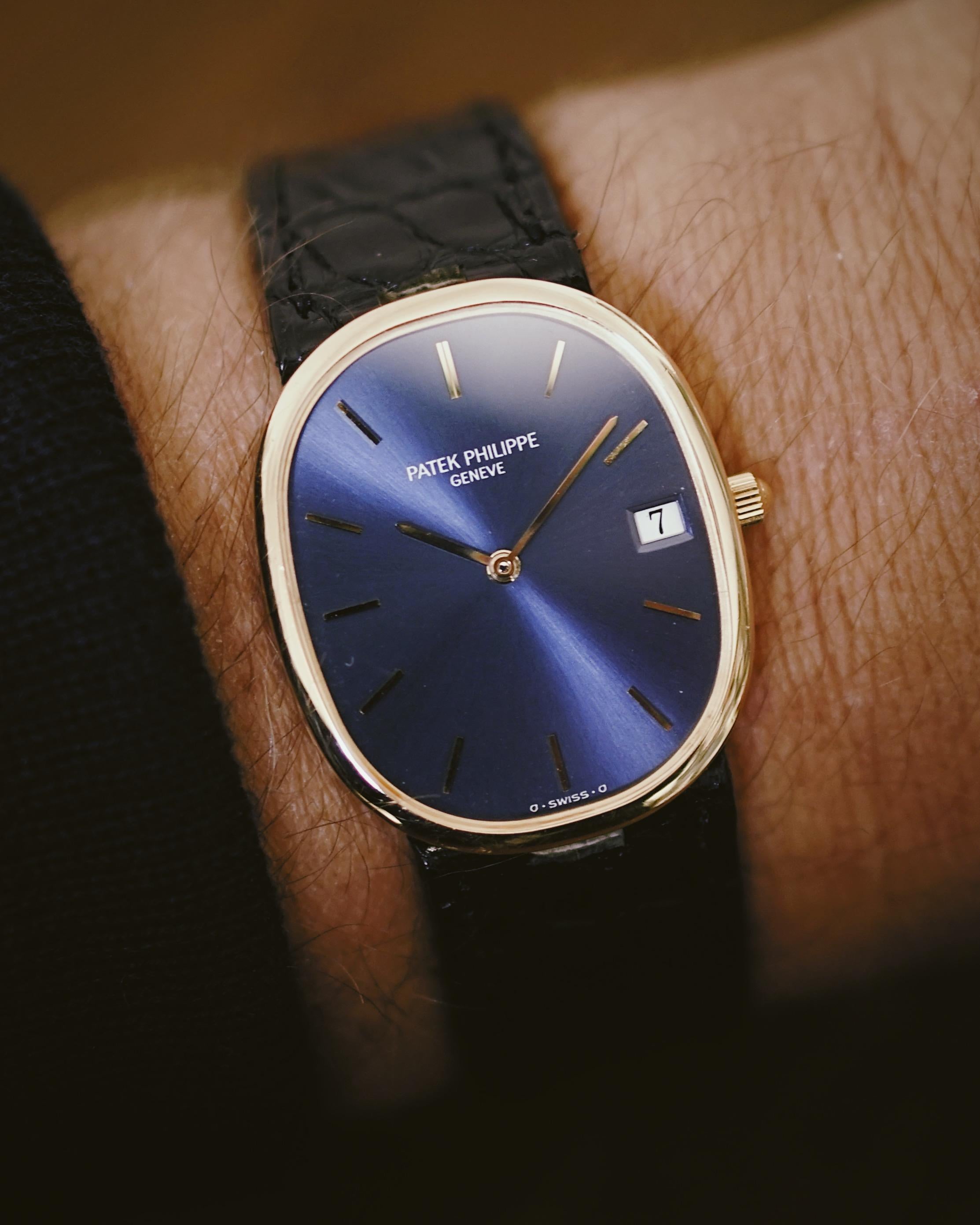 Patek Philippe, Reloj de pulsera Elipse de oro de 18 quilates 