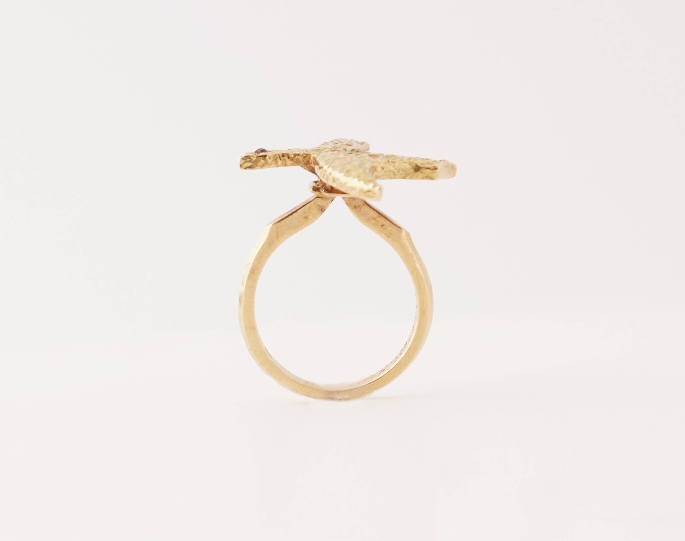 1962 Georges Braque Gold- und Rubin-Ring „Leda“ (Moderne) im Angebot