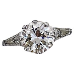 1,33 Karat F/VS1 Diamant Solitär-Ring aus 18 Karat Gelbgold, zertifiziert, handgefertigt.