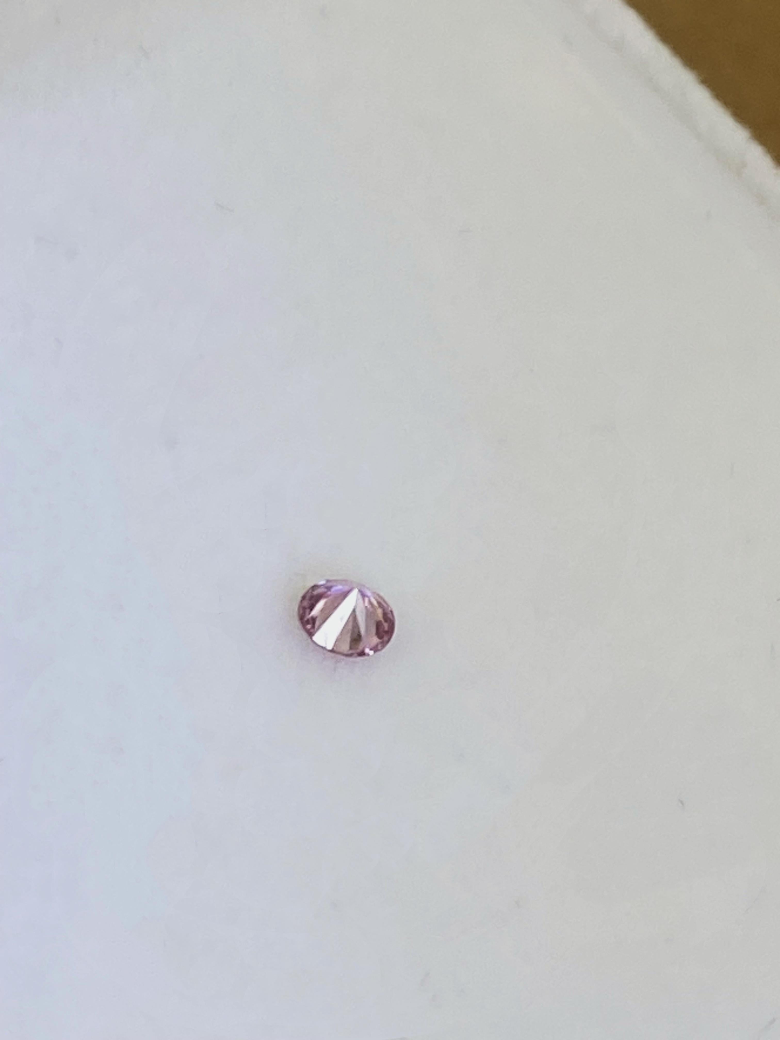 Nature Argyle (WA) Fancy Intense Pink 4P Diamante sfuso di 0,101ct + GSL. In condizioni ottime in vendita a MELBOURNE, AU
