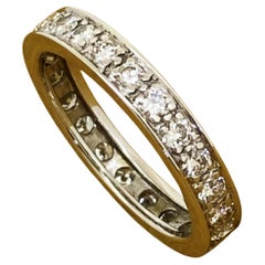 Superb 1.00ct Thread & Grain Set Diamond Full Eternity Band in 18K White Gold