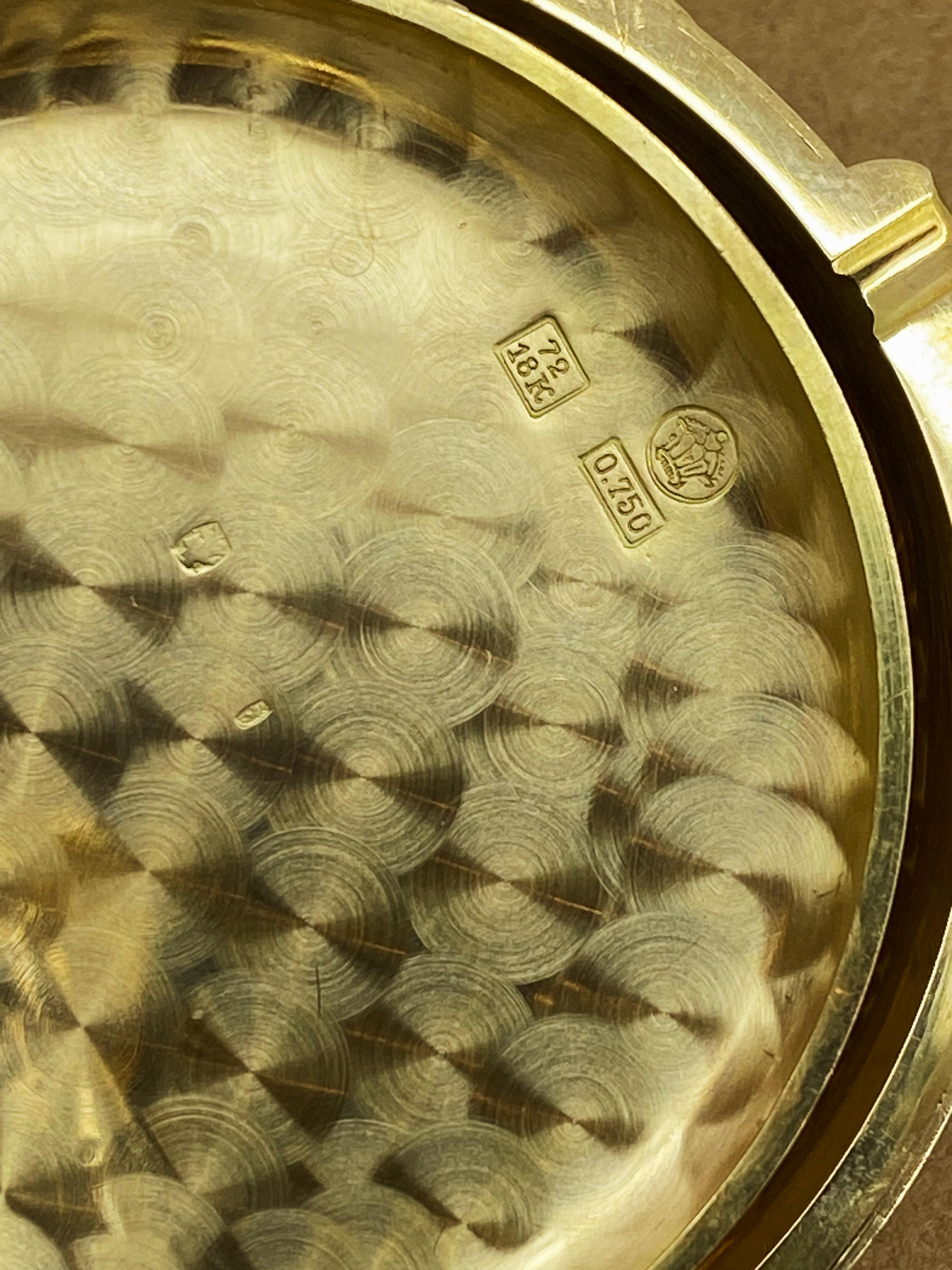 Montre de poche Longines Chronographe Répétition Minutes en or 18 carats, extrait d'archives en vente 2