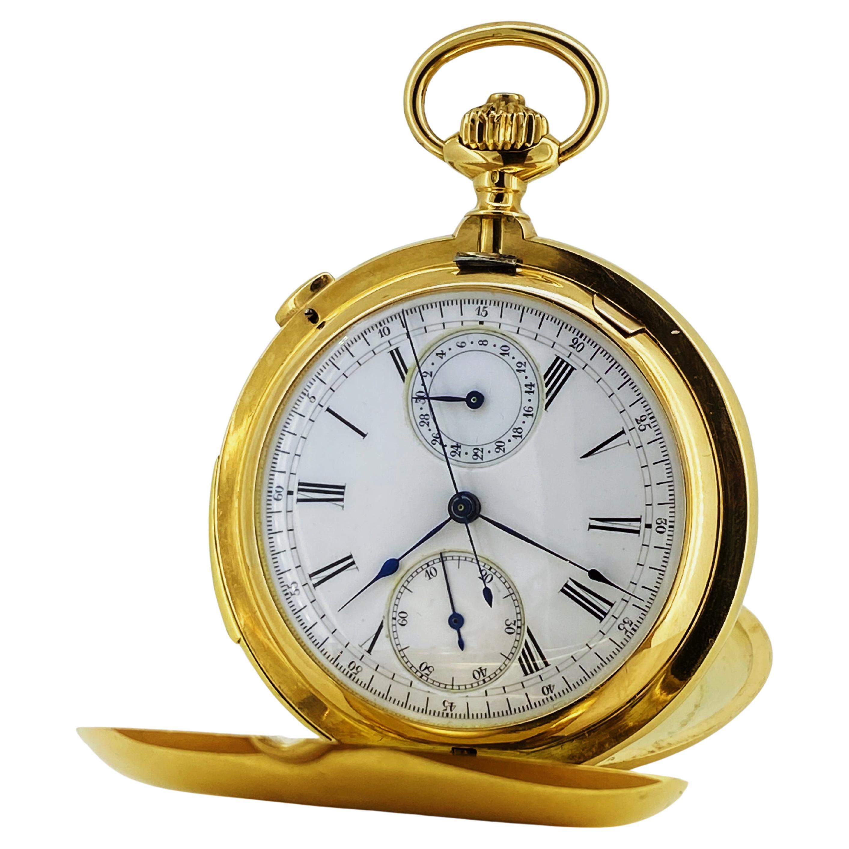 Cette extraordinaire et extrêmement rare montre de poche antique 
de Longines est un chronographe à répétition minutes - 
une trouvaille ultime pour les collectionneurs !

En effet, ce garde-temps captivant est plus qu'une simple montre de