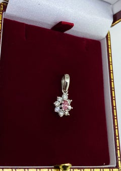 Paspaley Diamond 18K Halskette w Oval natürlichen Argyle Pink Diamond (3P) 0,20ct GSL