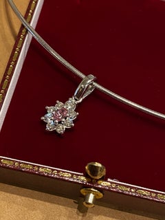 Paspaley Diamond 18K Necklace w Oval Natural Argyle Pink Diamond (3P) 0.20ct GSL