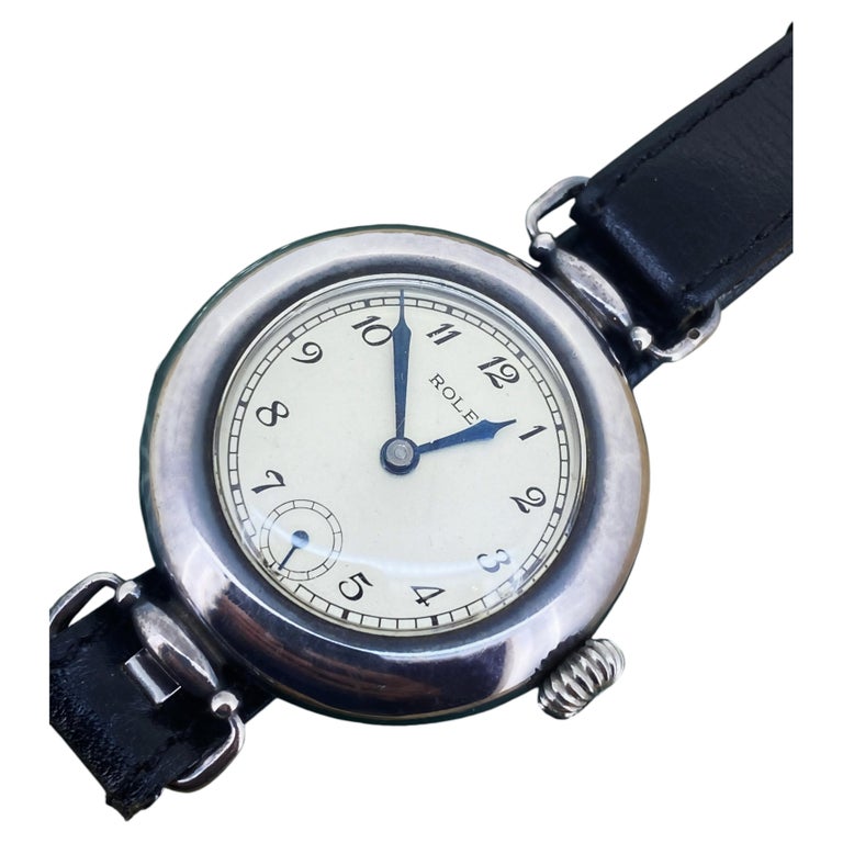 Military WWI c1918 S/Silver Trench Rolex Officer display picture 1